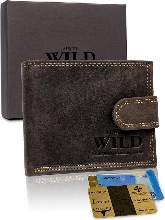 Always Wild pánska kožená peňaženka N0035L-CHM