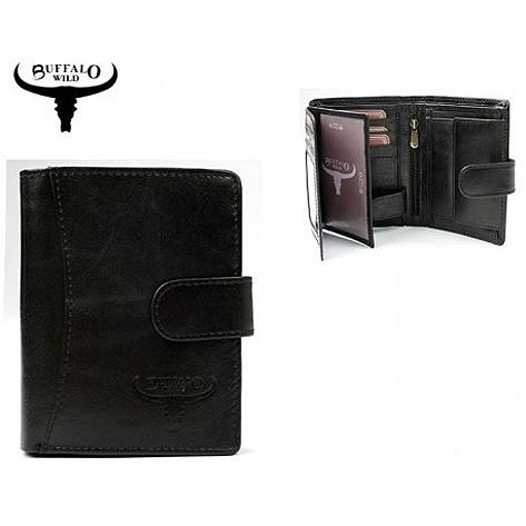 Pánska kožená peňaženka Buffalo RM-24L-HTR Black