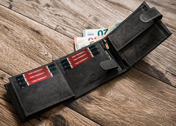 Pánska kožená peňaženka RFID PETERSON N992L-CHM