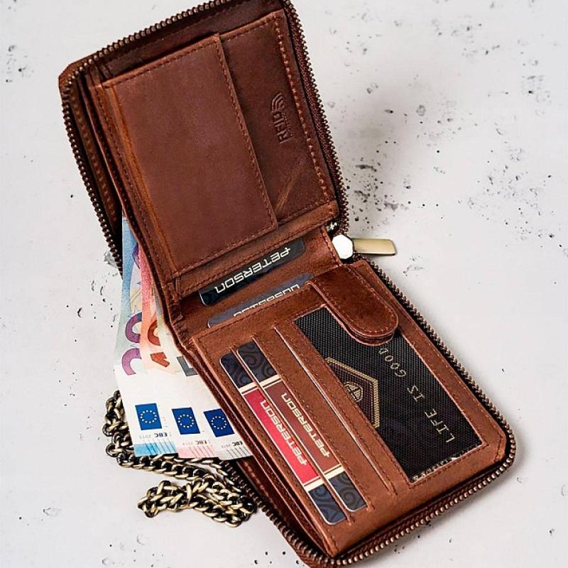 Pánska kožená peňaženka RFID PETERSON N992C-06-HWM