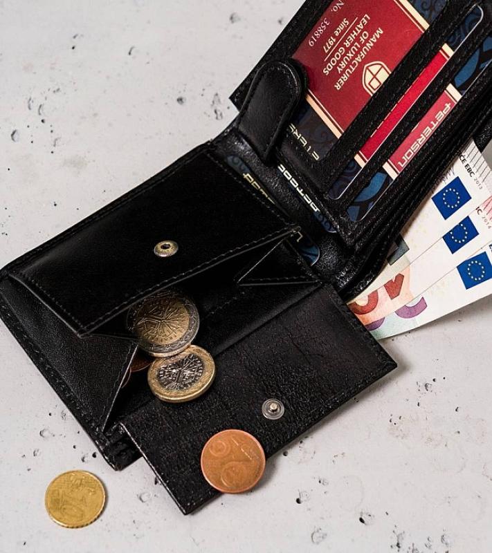 Pánska kožená peňaženka RFID PETERSON   PTN 366.01